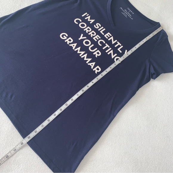 TORRID Tee, Navy, “I’m Silently Correcting Your Grammar” Funny Tee, Size 0X, EUC - Picture 11 of 14